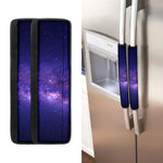 Dark Purple Milky Way Galaxy Space Print Refrigerator Handle Covers