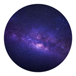Dark Purple Milky Way Galaxy Space Print Round Blanket