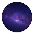 Dark Purple Milky Way Galaxy Space Print Round Floor Mat