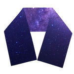 Dark Purple Milky Way Galaxy Space Print Scarf