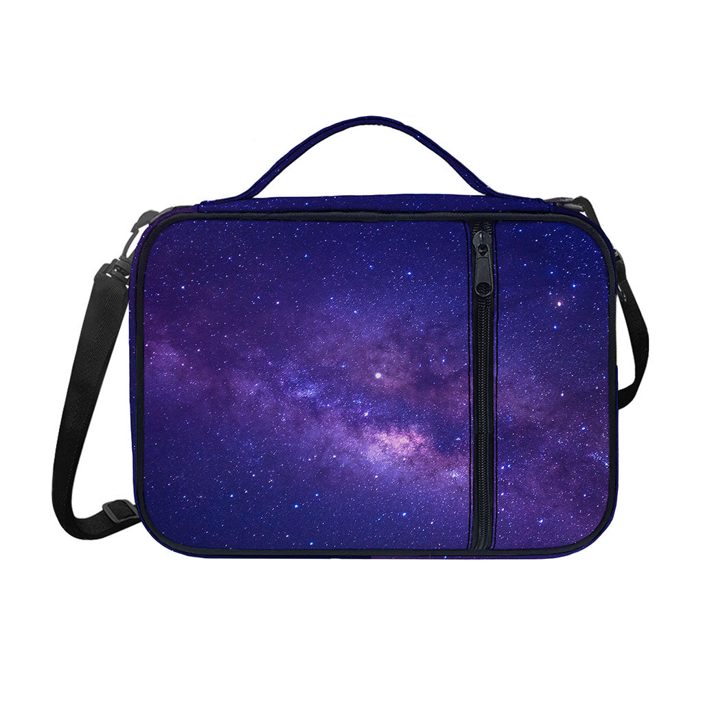 Dark Purple Milky Way Galaxy Space Print Shoulder Strap Bible Bag