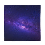Dark Purple Milky Way Galaxy Space Print Silk Bandana