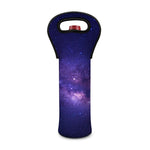 Dark Purple Milky Way Galaxy Space Print Single Neoprene Wine Tote