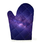 Dark Purple Milky Way Galaxy Space Print Single Oven Mitt