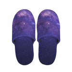 Dark Purple Milky Way Galaxy Space Print Slippers