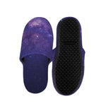 Dark Purple Milky Way Galaxy Space Print Slippers