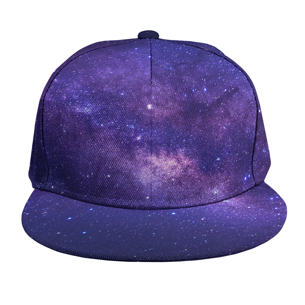 Dark Purple Milky Way Galaxy Space Print Snapback Cap