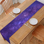 Dark Purple Milky Way Galaxy Space Print Table Runner