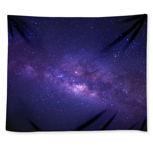 Dark Purple Milky Way Galaxy Space Print Tapestry