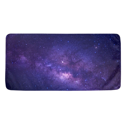 Dark Purple Milky Way Galaxy Space Print Towel