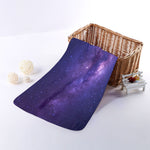 Dark Purple Milky Way Galaxy Space Print Towel