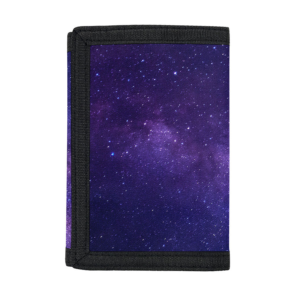Dark Purple Milky Way Galaxy Space Print Trifold Wallet