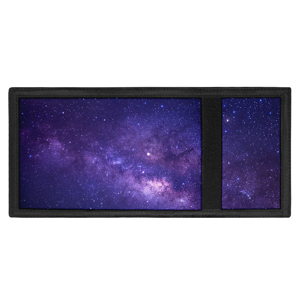 Dark Purple Milky Way Galaxy Space Print Trifold Wallet