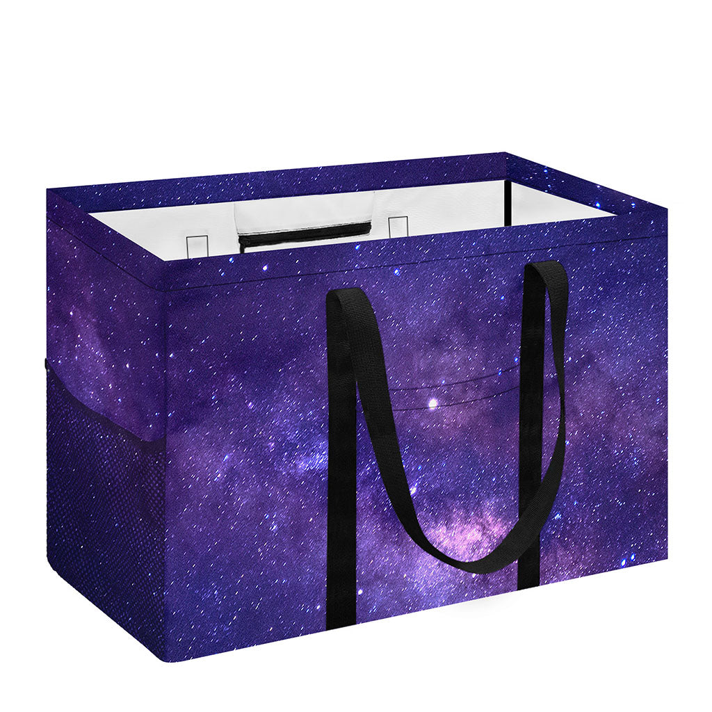 Dark Purple Milky Way Galaxy Space Print Utility Tote Bag