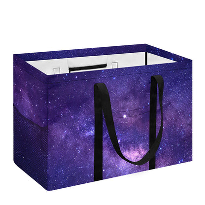 Dark Purple Milky Way Galaxy Space Print Utility Tote Bag