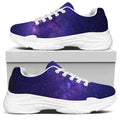 Dark Purple Milky Way Galaxy Space Print White Chunky Shoes