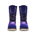 Dark Purple Milky Way Galaxy Space Print Winter Boots