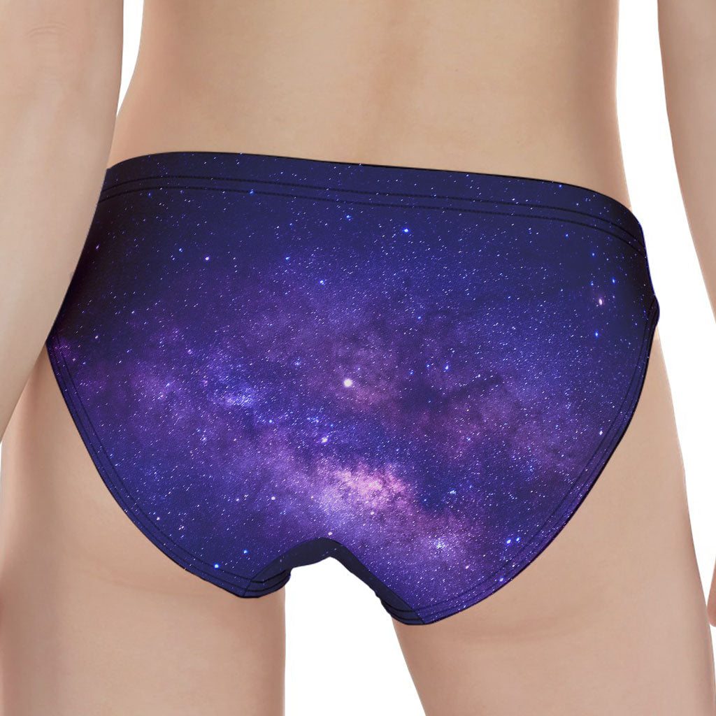 Dark Purple Milky Way Galaxy Space Print Women's Panties