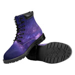 Dark Purple Milky Way Galaxy Space Print Work Boots
