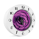 Dark Purple Rose Print Alarm Clock