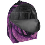 Dark Purple Rose Print Backpack