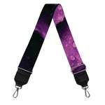 Dark Purple Rose Print Bag Strap