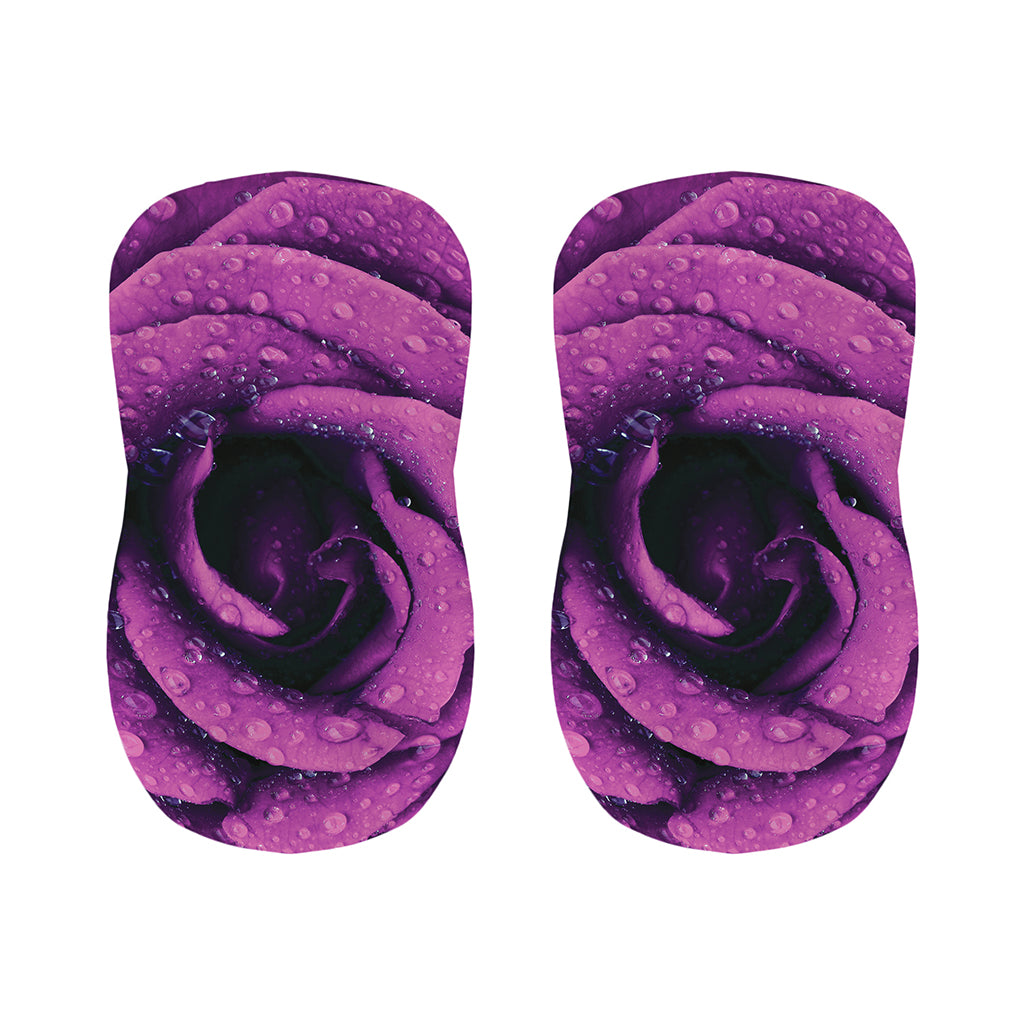 Dark Purple Rose Print Bar Stool Covers