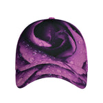 Dark Purple Rose Print Baseball Cap