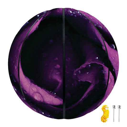 Dark Purple Rose Print Basketball