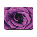 Dark Purple Rose Print Bifold Wallet