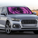 Dark Purple Rose Print Car Windshield Sun Shade