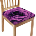 Dark Purple Rose Print Chair Cushion Cover