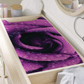 Dark Purple Rose Print Changing Pad Cover