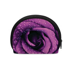 Dark Purple Rose Print Coin Purse