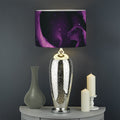 Dark Purple Rose Print Drum Lamp Shade