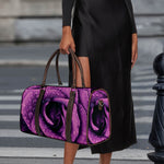 Dark Purple Rose Print Duffle Bag