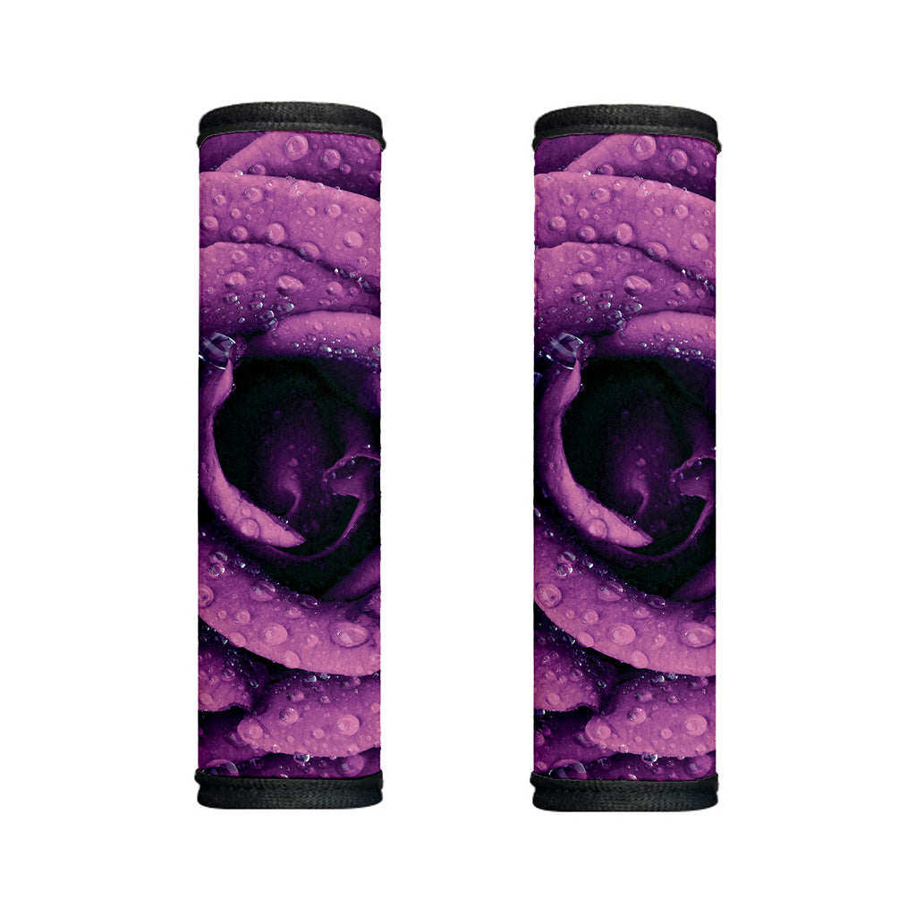 Dark Purple Rose Print Handle Covers