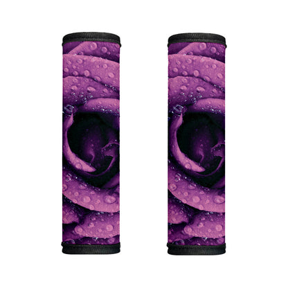 Dark Purple Rose Print Handle Covers