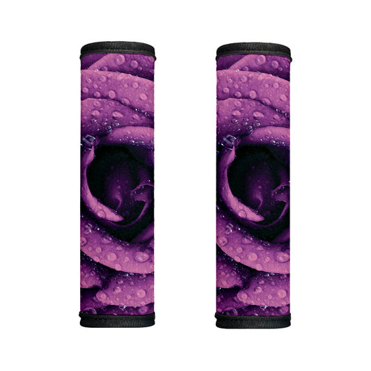 Dark Purple Rose Print Handle Covers