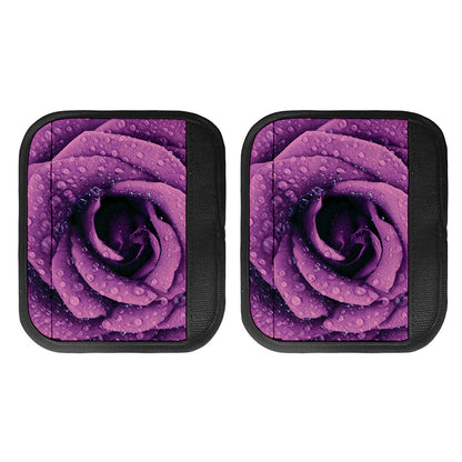Dark Purple Rose Print Handle Covers