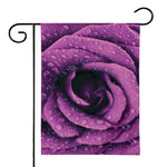 Dark Purple Rose Print House Flag
