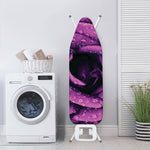 Dark Purple Rose Print Ironing Board Cover