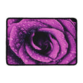 Dark Purple Rose Print Kitchen Mat