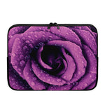 Dark Purple Rose Print Laptop Sleeve