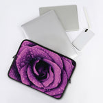 Dark Purple Rose Print Laptop Sleeve