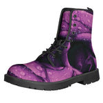 Dark Purple Rose Print Backpack