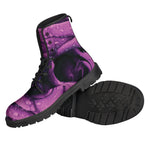 Dark Purple Rose Print Backpack