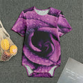 Dark Purple Rose Print Men's Bodysuit