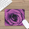 Dark Purple Rose Print Mouse Pad