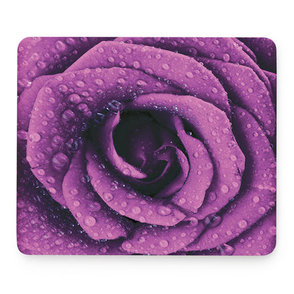Dark Purple Rose Print Mouse Pad